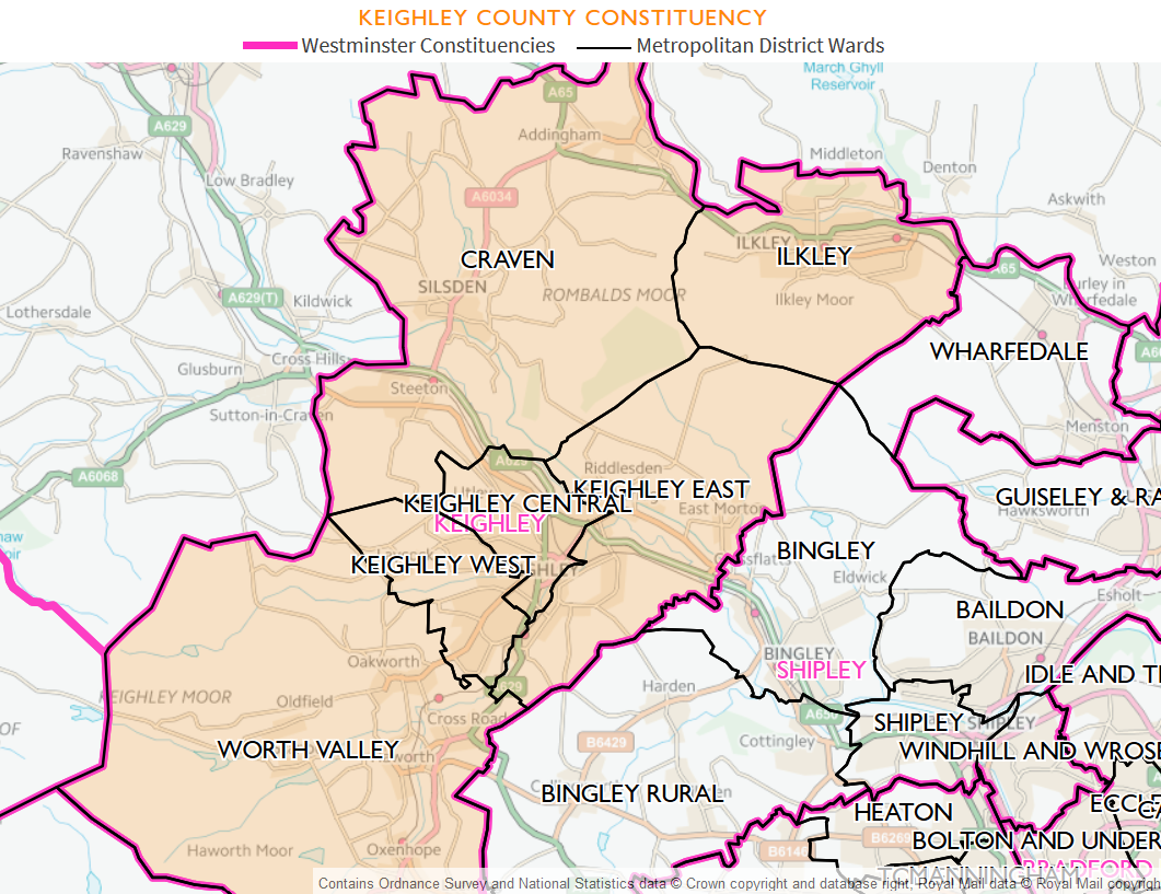 Keighley's electoral map
